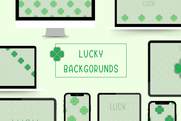 Lucky Leaf - Digital Background Set for Desktop, iPad and Phone